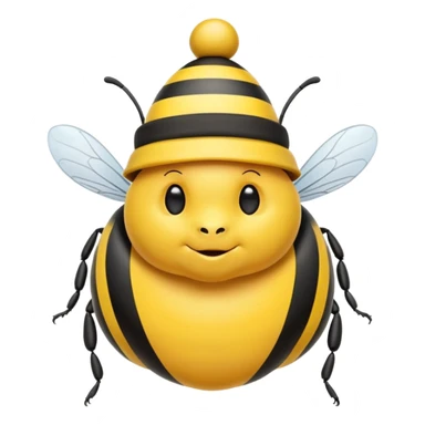 fat bee with party cap sticker