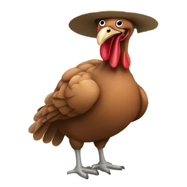 Turkey with weed hat sticker