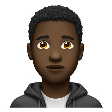 photorealistic young sad black man sticker