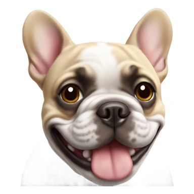 French bulldog smiling sticker
