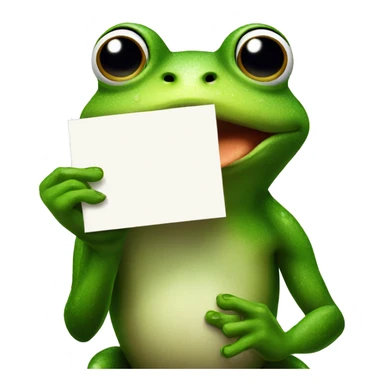 frog holding sign saying NO sticker