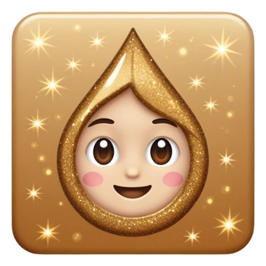 glitter cheap brown sticker