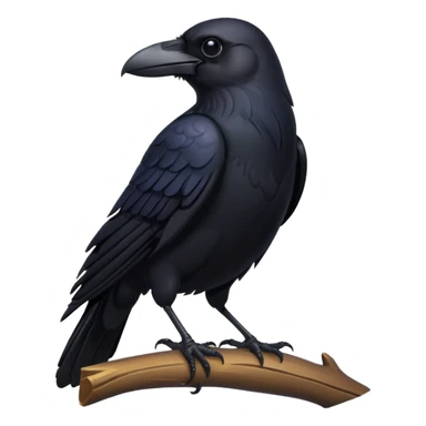 Black raven sticker