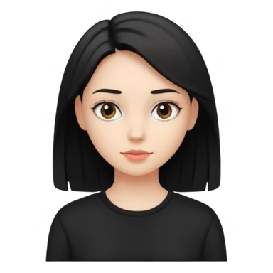 Fancy girl black casual sticker