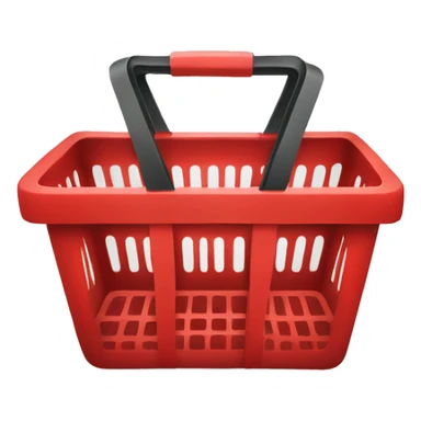 red shopping basket  sticker
