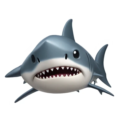 shark with a dog's legs sticker