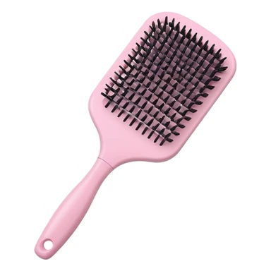 Light pink paddle hair brush sticker