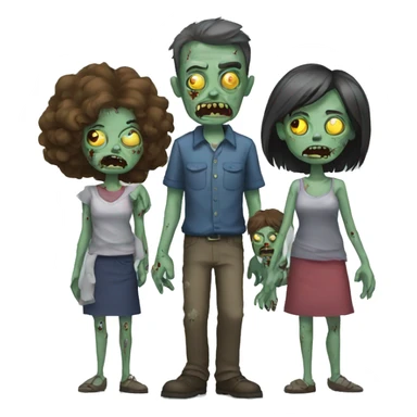 zombie family sticker