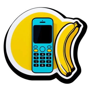 Banana phone sticker