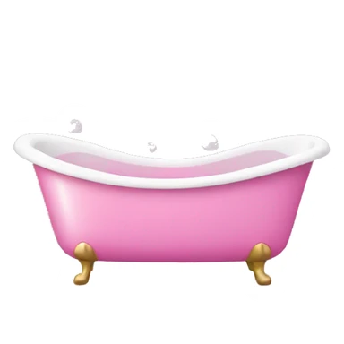 pink bathtub with bubbles sticker