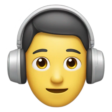 That has a headphones on head sticker