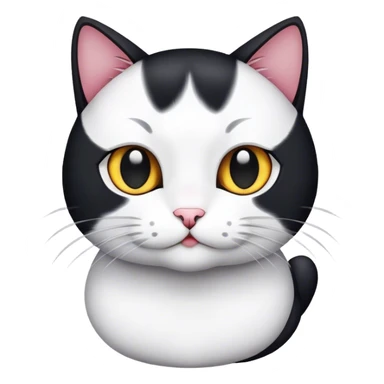 Gato negro con blanco  sticker
