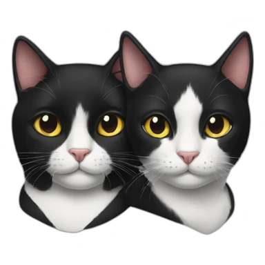 Tuxedo cat and black cat sticker