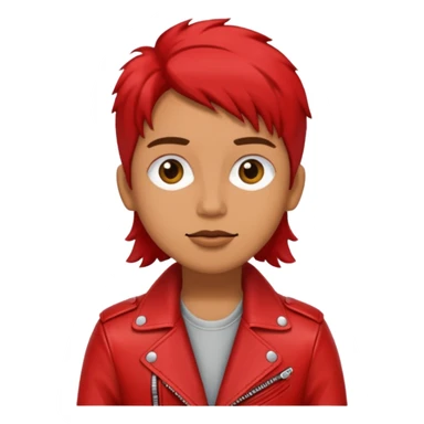 The singer red leather sticker