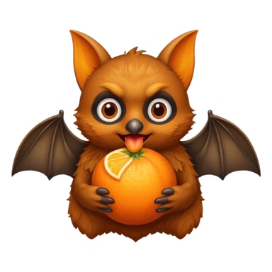 bat holding fruit sticker