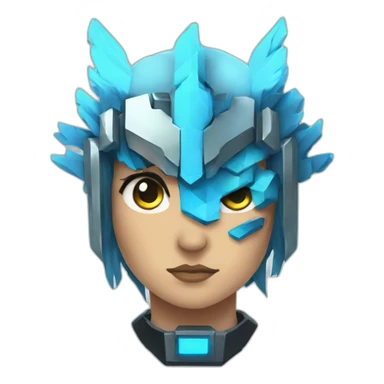 Minecraft Articuno Cyberpunk Head sticker