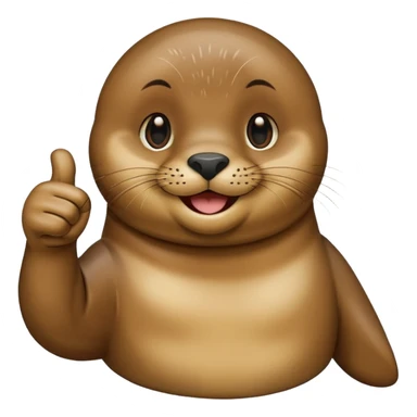 a seal giving a thumbs up sticker