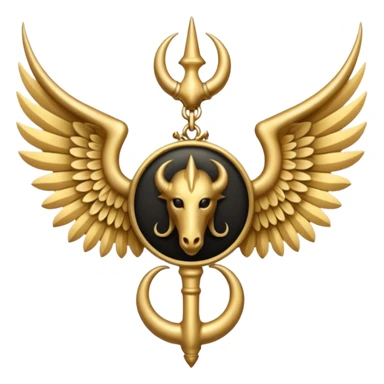 Holy Emblem with black wings and horn sticker