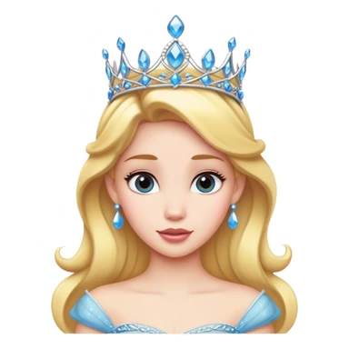 Disney princess with tiara sticker