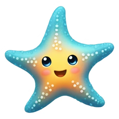 Cute little baby starfish sticker