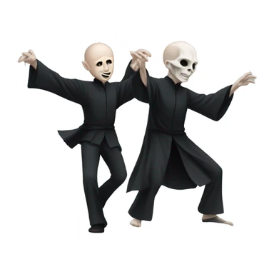 Voldemort and Harry dancing sticker