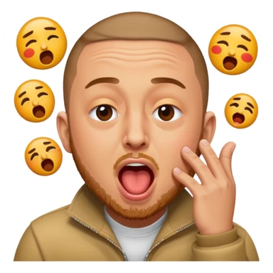 mac miller yawning emoji sticker