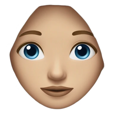 long light brown hair woman blue eyes black stripy top sticker