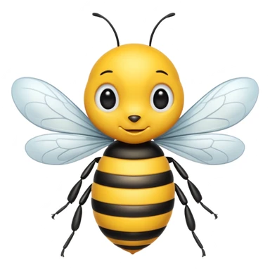 eu quero uma abelha e no corpo dela tem a letra A cursiva sticker