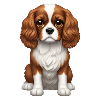 multi-colored cavalier kibg charles spaniel sticker