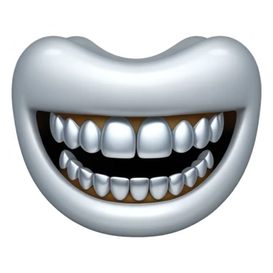 silver grillz sticker