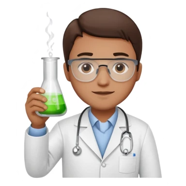 Crie emojis de uma farmacêutica mexendo com becker sticker