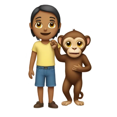 Person holding a monkey sticker