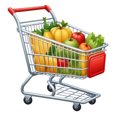grocery cart realistic sticker