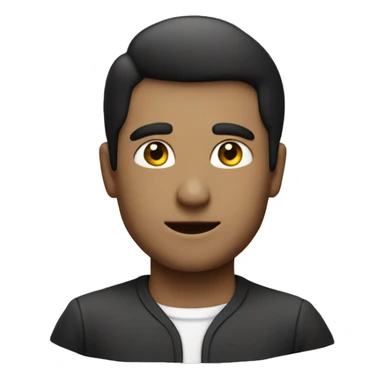 create a heart emoji with black border and center white sticker