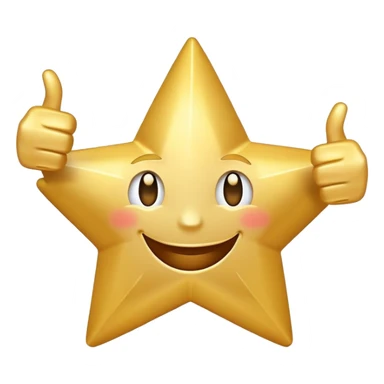 motivational star with thumbs up sticker