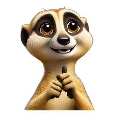 meerkat shows thumbs up sticker