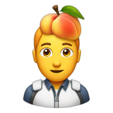 startup peach sticker