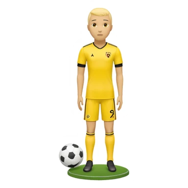 create an emoji of a yellow soccer free kick mannequin - it should just be a piece of soccer equipment sticker