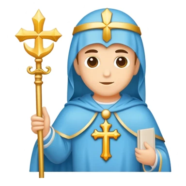 saint emblem light blue sticker