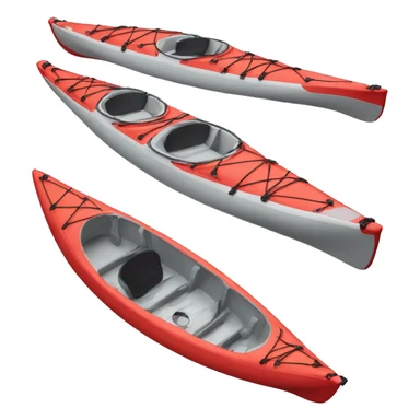 Kayak red top view sticker