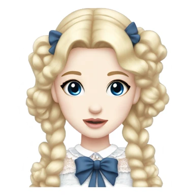 sweet lolita blond hair blue eyes white skin sticker