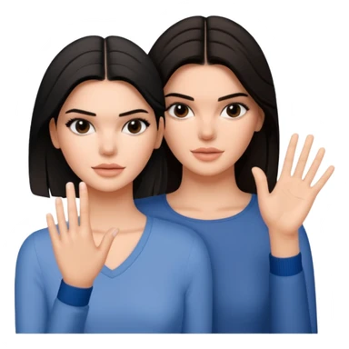 kendall jenner gibt einer anderen Frau die Hand sticker