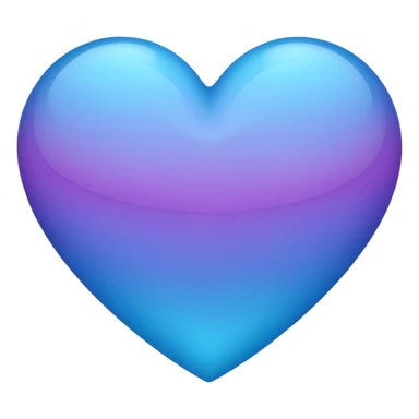 Heart color is between blue and purple sticker