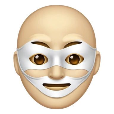 “A sad face wearing a smiling mask.” sticker