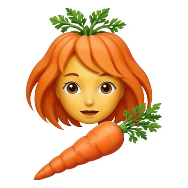 carrot woman sticker