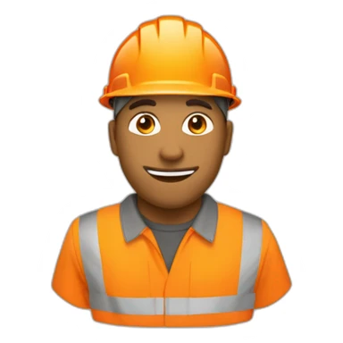 Cône chantier orange sticker