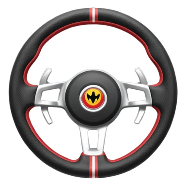 volante de racing de alcantara sticker