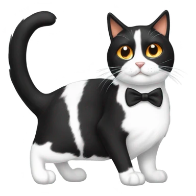 tuxedo cat with calico cat sticker