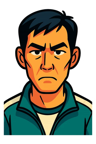 Portrait of the person in a vibrant toon style, colorful cartoon, expressive and lively. sticker