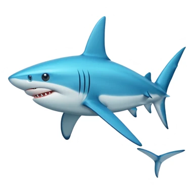 blue shark ocean sticker